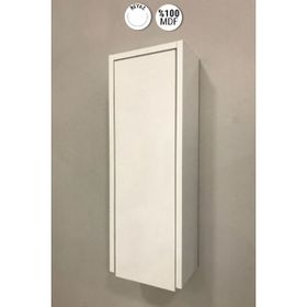 Özceden Çok Amaçlı 70 cm Mdf Parlak Beyaz Banyo Boy Dolabı