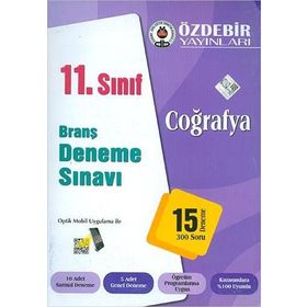 Özdebir 11. Sınıf Coğrafya Branş Deneme Sınavı