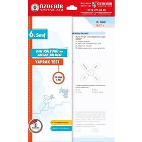 Özdebir 6. Sınıf Din Kültürü Poşet Yaprak Test