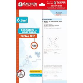 Özdebir 6. Sınıf Din Kültürü Poşet Yaprak Test