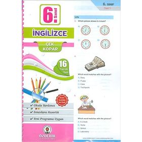 Özdebir 6. Sınıf İngilizce Poşet Yaprak Test