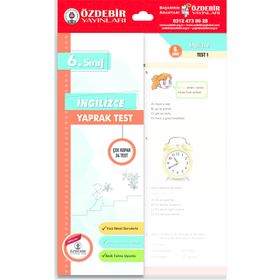 Özdebir 6. Sınıf İngilizce Poşet Yaprak Test