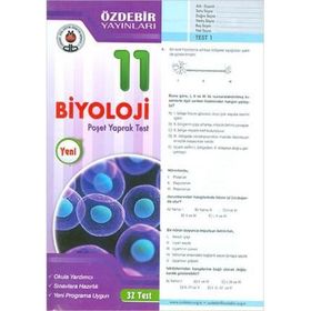 Özdebir Yayınları 11 Sınıf Biyoloji Yaprak Test