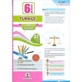 Özdebir Yayınları 6.Sınıf Türkçe Poşet Yaprak Test
