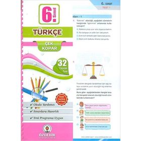 Özdebir Yayınları 6.Sınıf Türkçe Poşet Yaprak Test