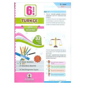 Özdebir Yayınları 6.Sınıf Türkçe Poşet Yaprak Test