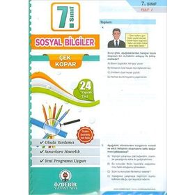 Özdebir Yayınları 7.sınıf Sosyal Bilgiler Yaprak Test