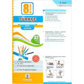 Özdebir Yayınları 8. Sınıf Türkçe Yaprak Test
