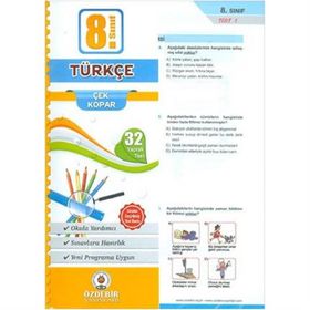 Özdebir Yayınları 8. Sınıf Türkçe Yaprak Test