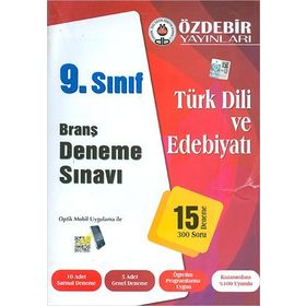 Özdebir Yayınları 9. Sınıf Türk Dili ve Edebiyatı Branş Deneme Sınavı