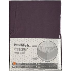 Özdilek 100x200 cm Mürdüm Fitted Lastikli Tek Kişilik Çarşaf Seti