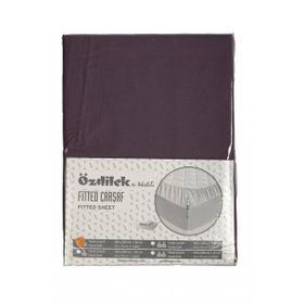 Özdilek 100x200 cm Mürdüm Fitted Lastikli Tek Kişilik Çarşaf Seti