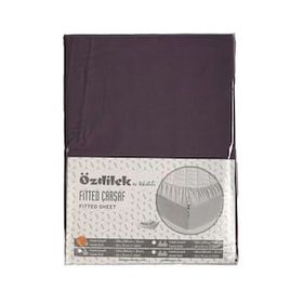 Özdilek 100x200 cm Mürdüm Fitted Lastikli Tek Kişilik Çarşaf Seti