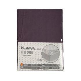 Özdilek 100x200 cm Mürdüm Fitted Lastikli Tek Kişilik Çarşaf Seti