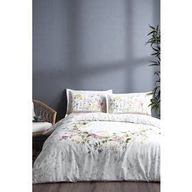 Özdilek 1032 Beyaz 200x220 cm Jardin De Flor Çift Kişilik Nevresim Takımı