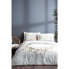 Özdilek 1032 Beyaz 200x220 cm Jardin De Flor Çift Kişilik Nevresim Takımı