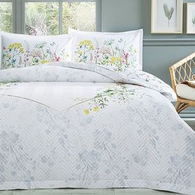 Özdilek 1032 Beyaz 200x220 cm Jardin De Flor Çift Kişilik Nevresim Takımı
