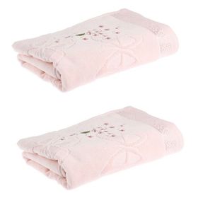 Özdilek 2 Adet Nakışlı 50x90 cm Jasmin Pudra El-Yüz Havlusu