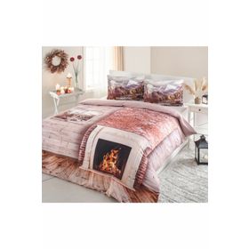 Özdilek 200x220 cm Bej Kış Çift Kişilik Soft Life Saten Nevresim Takımı