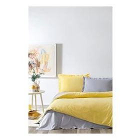 Özdilek 200x220 cm Colormix Sarı Gri Çift Kişilik Ranforce Nevresim Takımı