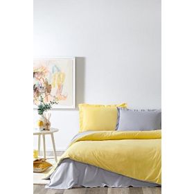 Özdilek 200x220 cm Colormix Sarı Gri Çift Kişilik Ranforce Nevresim Takımı