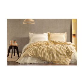 Özdilek 200x220 cm Trioline Hardal Çift Kişilik Ranforce Nevresim Takımı
