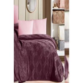 Özdilek 220x240 Çift Kişilik Mürdüm Trendy Art Deco Battaniye