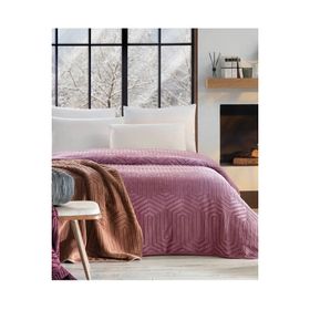 Özdilek 220x240 cm Lila Prestige Kalın Embos Çift Kişilik Battaniye