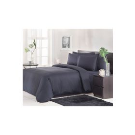 Özdilek 220x240 cm Line Koyu Mürdüm Battal Boy Saten Nevresim Takımı