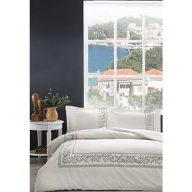 Özdilek 2985 200x220 cm Krem Bordado Çift Kişilik Nevresim Takımı
