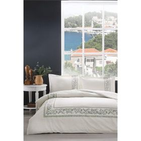 Özdilek 2985 200x220 cm Krem Bordado Çift Kişilik Nevresim Takımı