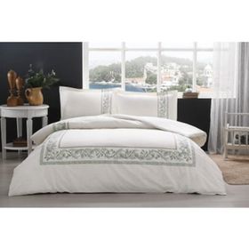 Özdilek 2985 200x220 cm Krem Bordado Çift Kişilik Nevresim Takımı