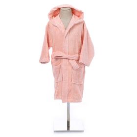 Özdilek 5-6 Yaş Pembe Kapşonlu Çocuk Bornozu