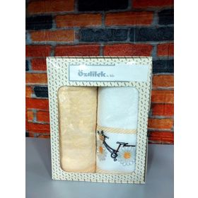 Özdilek 50x90 Daisy Border Sarı 2'li Kutulu Hediyelik Havlu