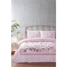 Özdilek 72039146 Fleur Rose Ranforce Çift Kişilik Pembe Nevresim Takımı