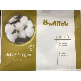 Özdilek 95x145 cm Pamuk Beyaz Bebek Yorganı