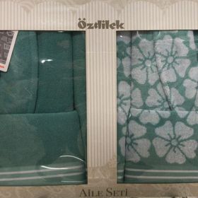Özdilek Adora Aile Seti Mint-Mint Bornoz Takımı