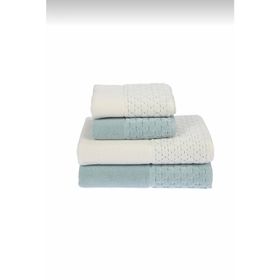 Özdilek Adria 4 Adet 50x90 cm Krem Mint El Yüz Havlusu