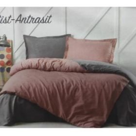 Özdilek Ametist Pidora Colormix Antrasit Düz Çift Kişilik Nevresim Takımı
