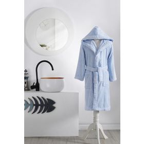 Özdilek Ashley Kapüşonlu Bambu 3/4 Yaş Mavi Çocuk Bornozu