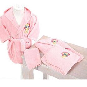 Özdilek Ashley Tweety Pembe Bebek Bornoz Seti