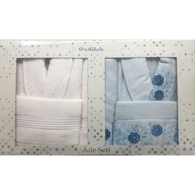 Özdilek Aster Mint Krem Papatya Aile Bornoz Set
