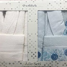 Özdilek Aster Mint Krem Papatya Aile Bornoz Set