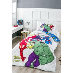 Özdilek Avengers Team Disney Lisanslı Lastikli Fitted Çarşaf Tek Kişilik Çocuk Nevresim Takımı