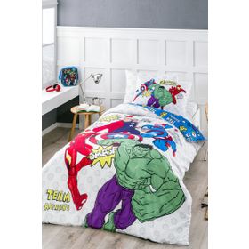 Özdilek Avengers Team Disney Lisanslı Lastikli Fitted Çarşaf Tek Kişilik Çocuk Nevresim Takımı