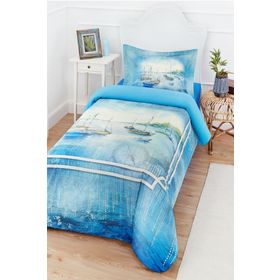 Özdilek Azores Ranforce 160 x 220 cm Mavi Tek Kişilik Nevresim Takımı