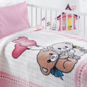 Özdilek Balonlu Pembe Bebek Battaniyesi