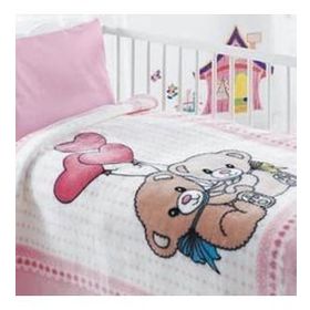 Özdilek Balonlu Pembe Bebek Battaniyesi