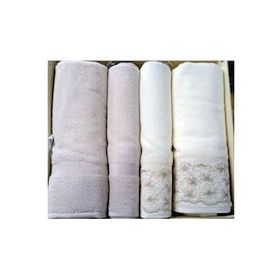 Özdilek Begonvil Krem Bej Banyo Havlu Takım 4 Parça Best Hamam Seti