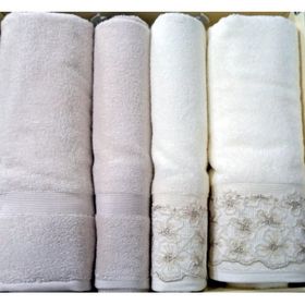Özdilek Begonvil Krem Bej Banyo Havlu Takım 4 Parça Best Hamam Seti